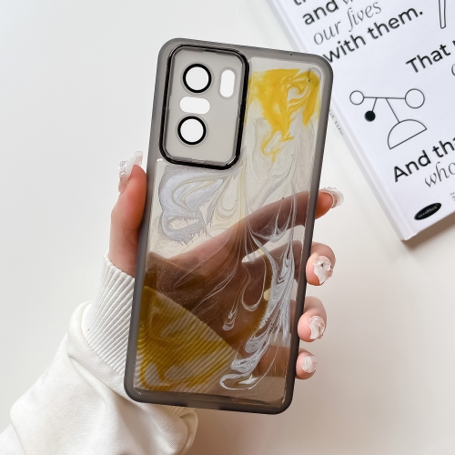 

For Xiaomi Redmi K40 Pro Oil Painting Electroplating TPU Phone Case(Grey)