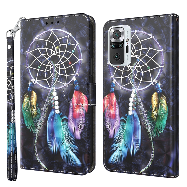 

For Xiaomi Redmi Note 10 Pro 3D Painted Pattern Leather Phone Case(Colorful Dreamcatcher)
