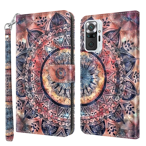 

For Xiaomi Redmi Note 10 Pro 3D Painted Pattern Leather Phone Case(Colorful Mandala)
