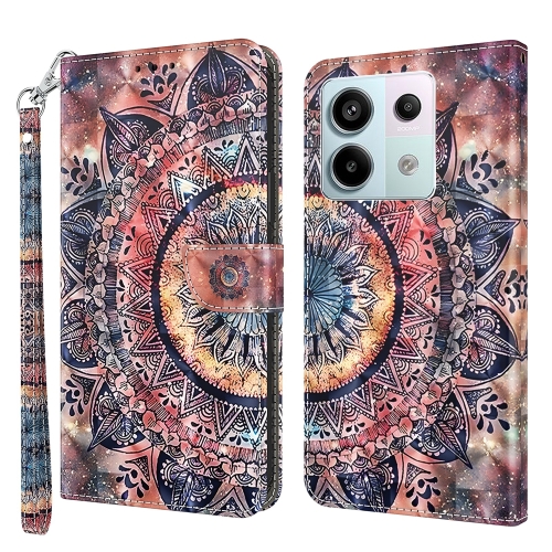 

For Xiaomi Redmi Note 13 Pro 5G 3D Painted Pattern Leather Phone Case(Colorful Mandala)