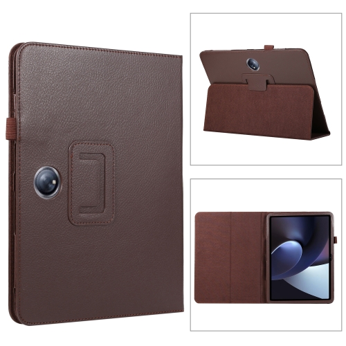

For OPPO Pad 2 2023 Litchi Texture Leather Tablet Case(Brown)