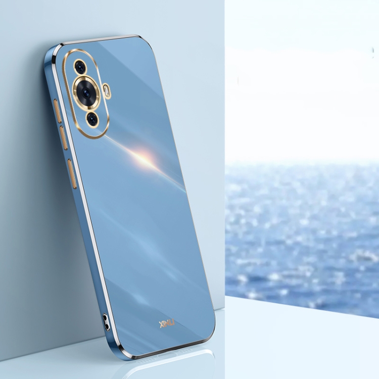 

For Huawei nova 11 XINLI Straight Edge 6D Electroplate TPU Phone Case(Celestial Blue)