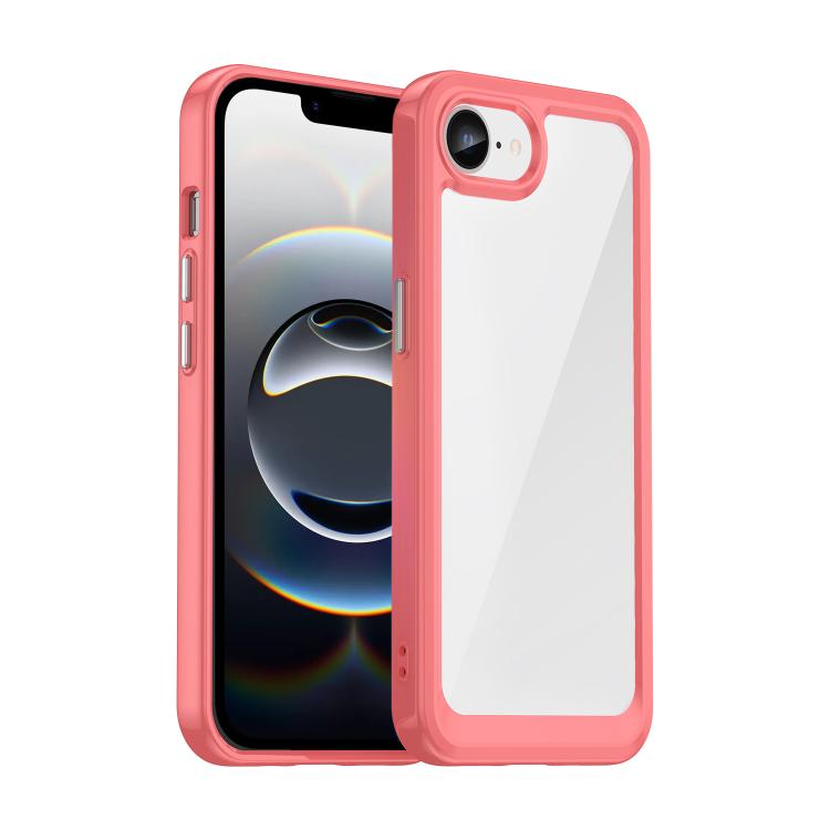 

For iPhone 16e Colorful Series Acrylic + TPU Phone Case(Red)