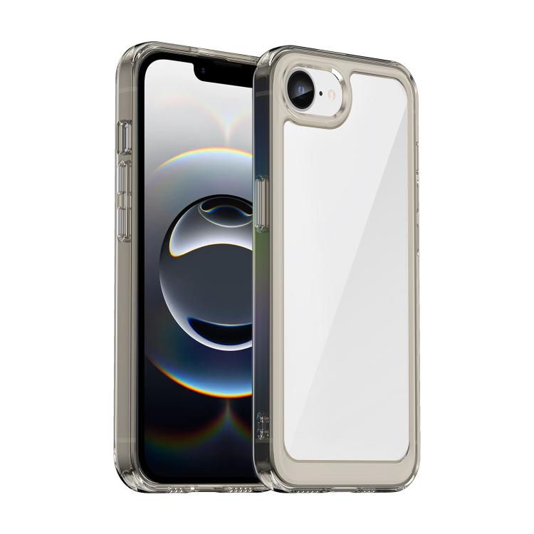 

For iPhone 16e Colorful Series Acrylic + TPU Phone Case(Transparent Grey)