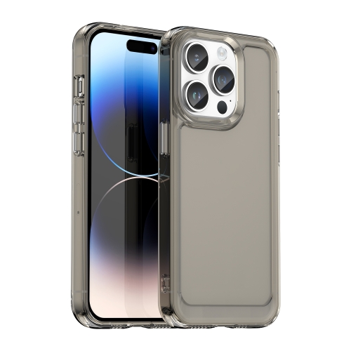 

For iPhone 15 Pro Candy Series TPU Phone Case(Transparent Grey)