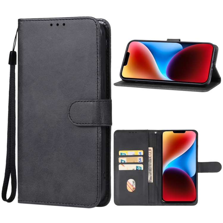 

For iPhone 15 Plus Leather Phone Case(Black)