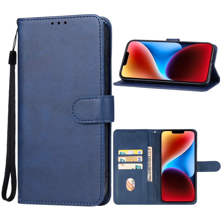 

For iPhone 15 Plus Leather Phone Case(Blue)