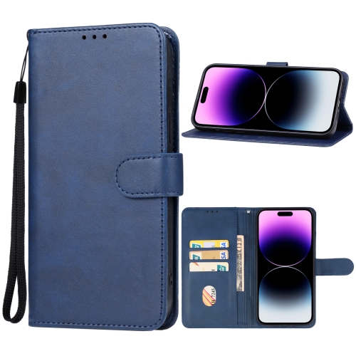 

For iPhone 15 Pro Max Leather Phone Case(Blue)