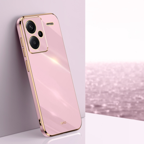 

For Xiaomi Redmi Note 13 Pro+ XINLI Straight Edge 6D Electroplate TPU Phone Case(Cherry Purple)