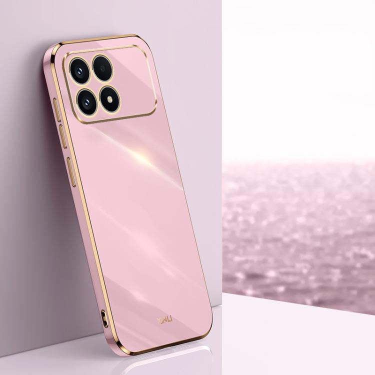 

For Redmi K90 / Poco F8 Pro XINLI Straight Edge 6D Electroplate TPU Phone Case(Cherry Purple)