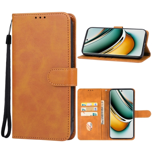 

For Realme 11 Pro Leather Phone Case(Brown)