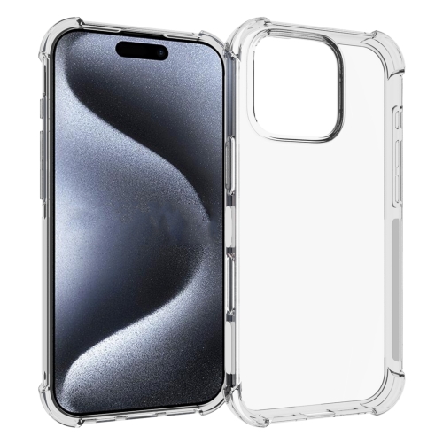 

For iPhone 16 Pro Shockproof Non-slip Thickening TPU Phone Case(Transparent)