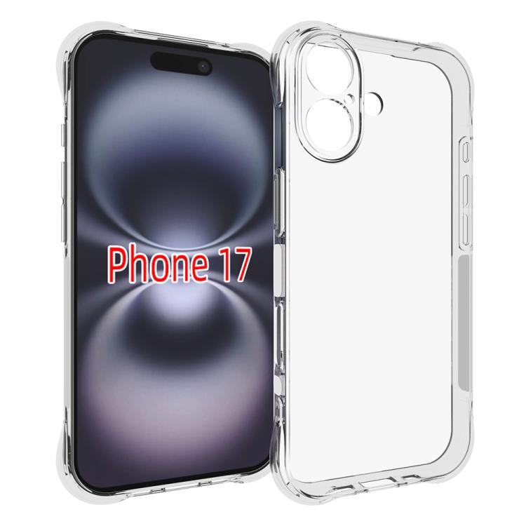 

For iPhone 17 Shockproof Non-slip Thickening TPU Phone Case(Transparent)