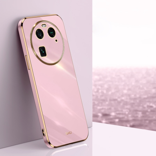 

For OPPO Find X6 XINLI Straight Edge 6D Electroplate TPU Phone Case(Cherry Purple)