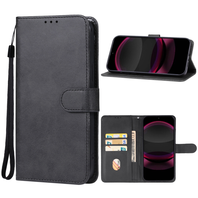

For Sharp Aquos R8 Leather Phone Case(Black)