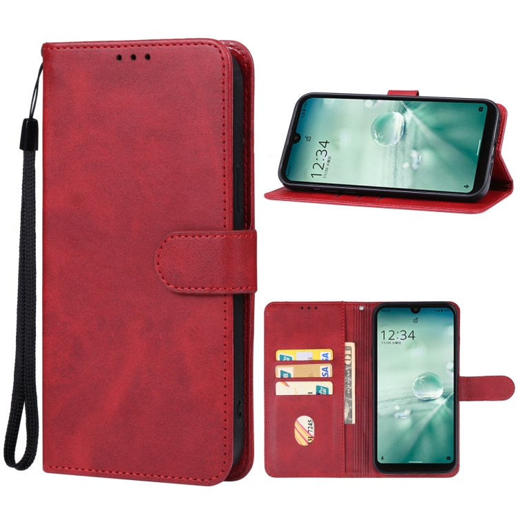 

For Sharp Aquos Wish 3 Leather Phone Case(Red)