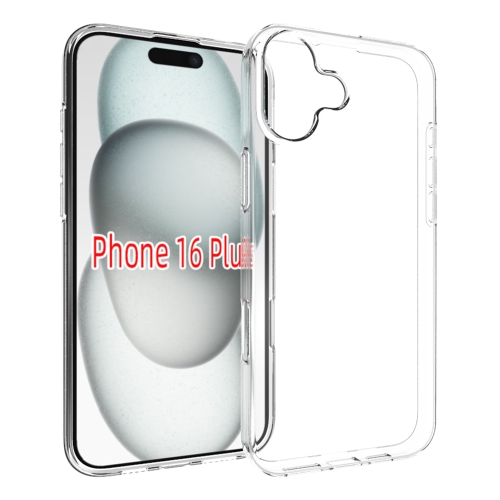 

For iPhone 16 Plus Waterproof Texture TPU Phone Case(Transparent)