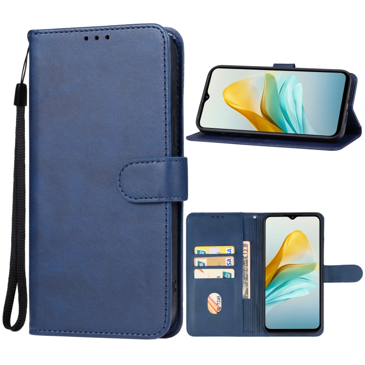 

For ZTE Blade A53+ Leather Phone Case(Blue)