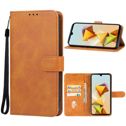

For ZTE Blade A33s Leather Phone Case(Brown)