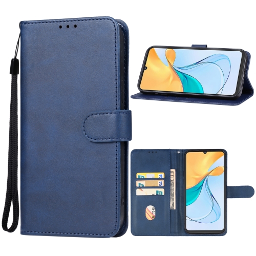 

For ZTE Blade V50 Vita Leather Phone Case(Blue)