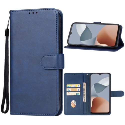 

For ZTE Blade A34 Leather Phone Case(Blue)