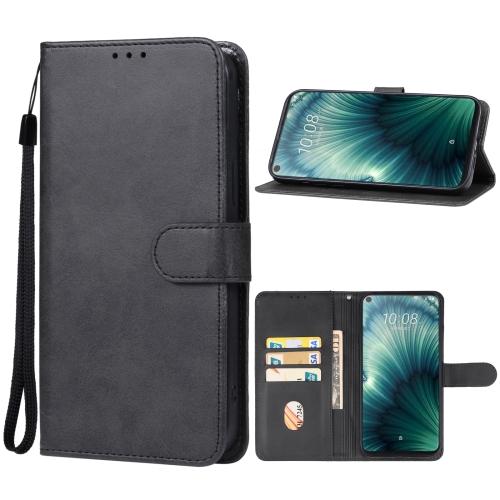 

For HTC U23 Pro Leather Phone Case(Black)