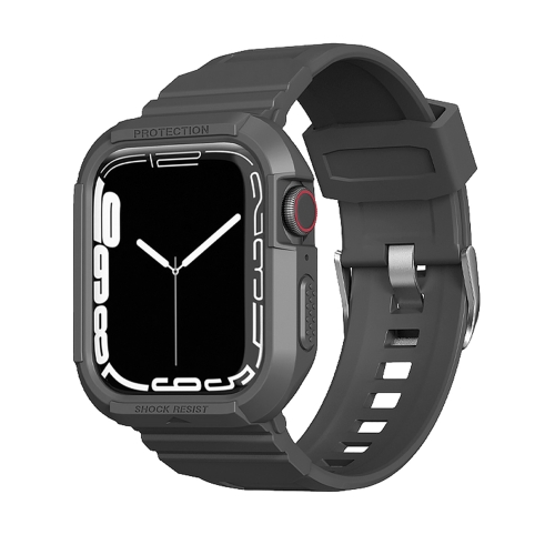 

Carbon Fiber TPU Integrated Watch Band For Apple Watch 8 41mm(Dark Grey)