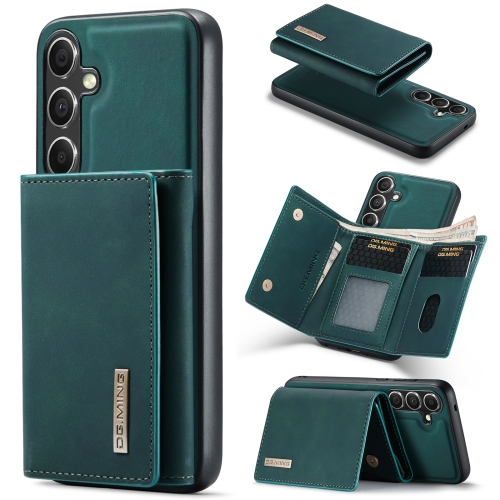 

For Samsung Galaxy S24 5G DG.MING M1 Series 3-Fold Multi Card Wallet + Magnetic Phone Case(Green)