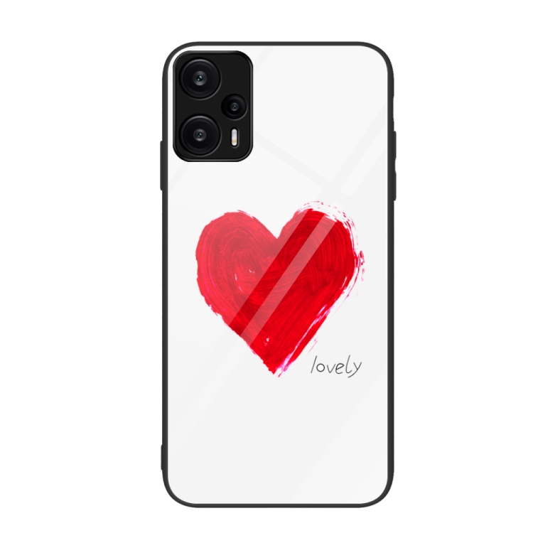 

For Xiaomi Redmi Note 12 Turbo Colorful Painted Glass Phone Case(Love)