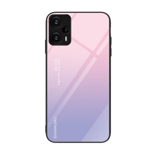 

For Xiaomi Redmi Note 12 Turbo Colorful Painted Glass Phone Case(Purple Sky)
