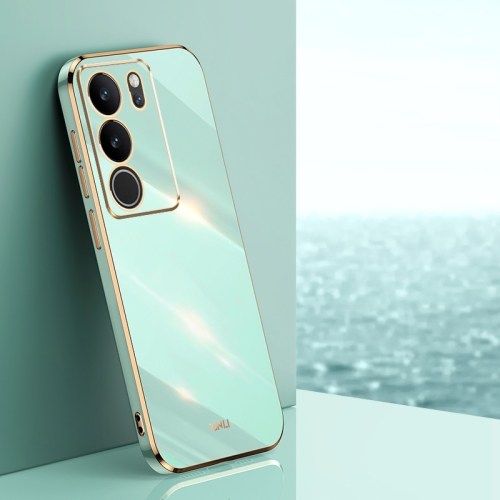 

For vivo S17 XINLI Straight Edge 6D Electroplate TPU Phone Case(Mint Green)