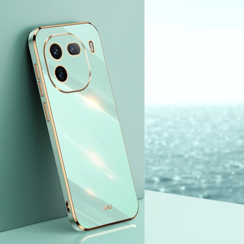 

For vivo iQOO 12 Pro 5G XINLI Straight Edge 6D Electroplate TPU Phone Case(Mint Green)