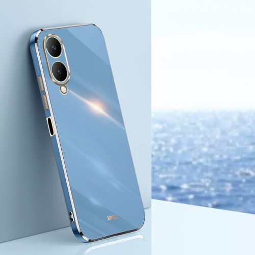 

For vivo Y17S 4G XINLI Straight Edge 6D Electroplate TPU Phone Case(Celestial Blue)