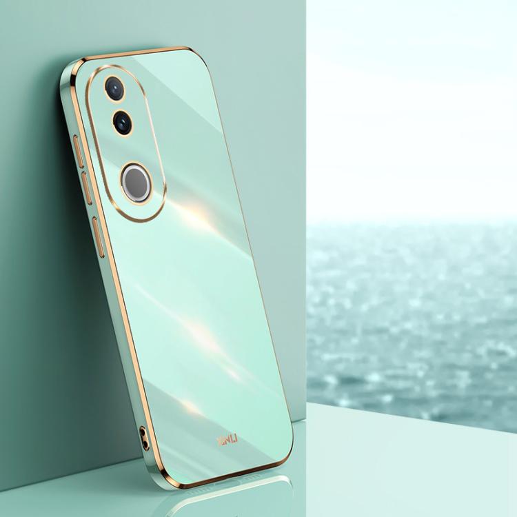 

For vivo V50 XINLI Straight Edge 6D Electroplate TPU Phone Case(Mint Green)