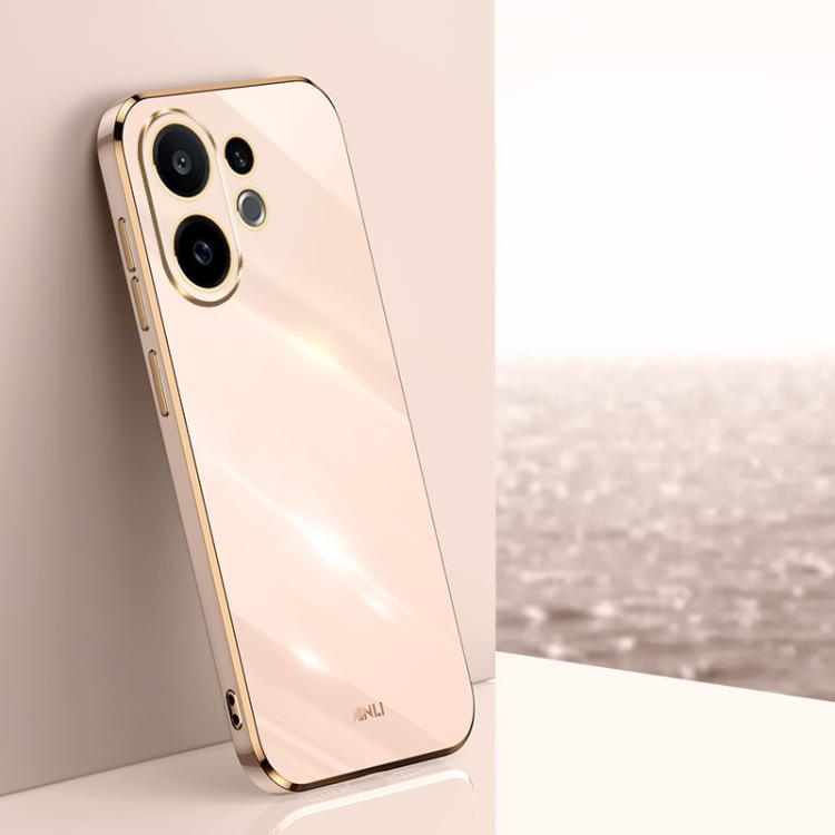 

For vivo S30 5G XINLI Straight Edge 6D Electroplate TPU Phone Case(Pink)