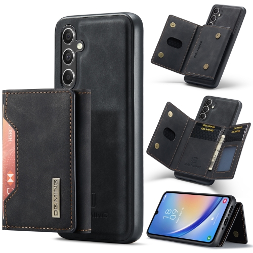 

For Samsung Galaxy A34 5G DG.MING M2 Series 3-Fold Multi Card Bag + Magnetic Phone Case(Black)
