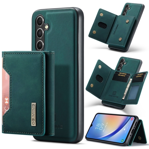 

For Samsung Galaxy A34 5G DG.MING M2 Series 3-Fold Multi Card Bag + Magnetic Phone Case(Green)
