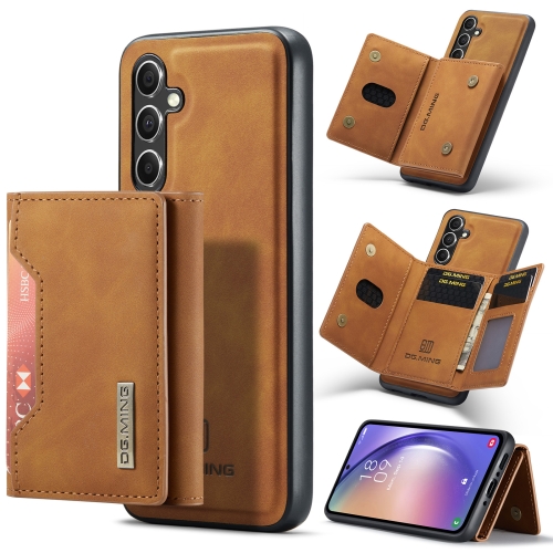 

For Samsung Galaxy A54 5G DG.MING M2 Series 3-Fold Multi Card Bag + Magnetic Phone Case(Brown)