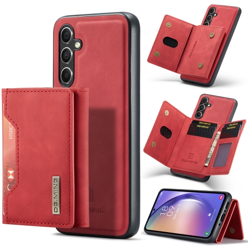 

For Samsung Galaxy A54 5G DG.MING M2 Series 3-Fold Multi Card Bag + Magnetic Phone Case(Red)