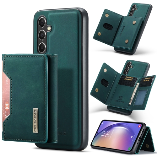 

For Samsung Galaxy A54 5G DG.MING M2 Series 3-Fold Multi Card Bag + Magnetic Phone Case(Green)