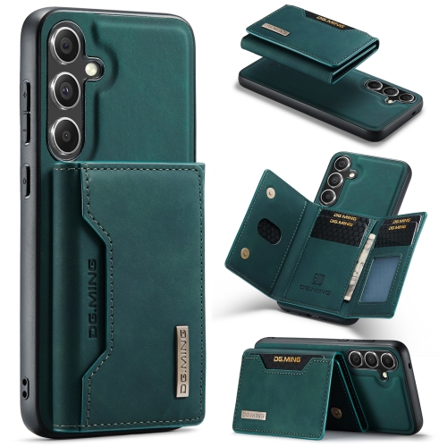 

For Samsung Galaxy S24+ 5G DG.MING M2 Series 3-Fold Multi Card Bag + Magnetic Phone Case(Green)
