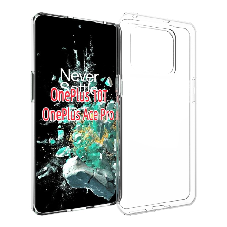 

For OnePlus 10T 5G Waterproof Texture TPU Phone Case(Transparent)