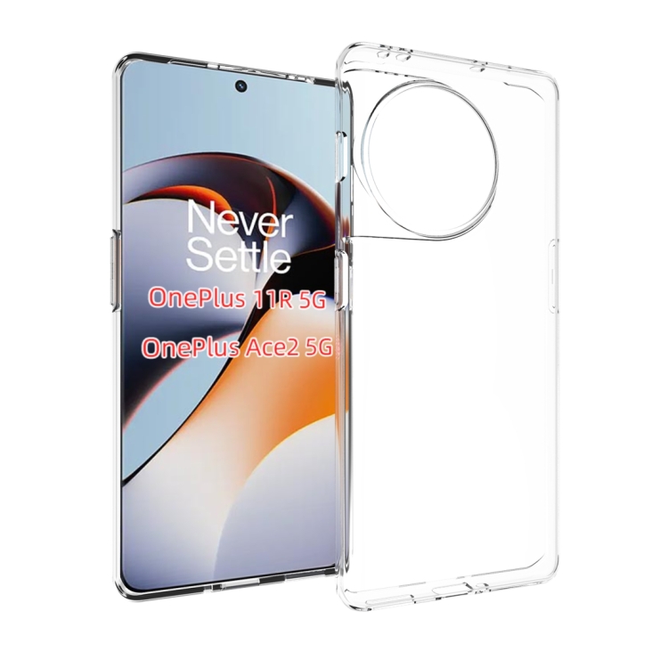 

For OnePlus Ace 2 5G / 11R 5G Waterproof Texture TPU Phone Case(Transparent)
