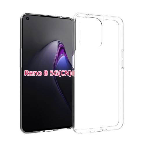 

For OPPO Reno8 5G Waterproof Texture TPU Phone Case(Transparent)