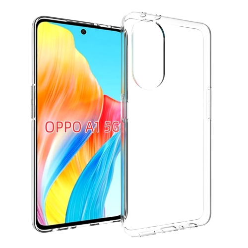 For OPPO A1 5G Waterproof Texture TPU Phone Case(Transparent) shock absorber waterproof ohlins logo sticker motorcycle shock absorber sunscreen transparent decorative decal
