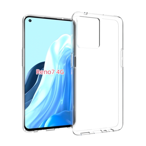 

For OPPO Reno7 4G Waterproof Texture TPU Phone Case(Transparent)