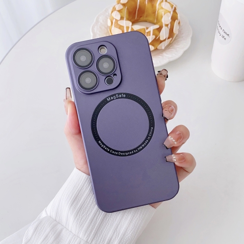 

For iPhone 11 Magsafe Magnetic PC Shockproof Phone Case With Camera Lens(Purple)