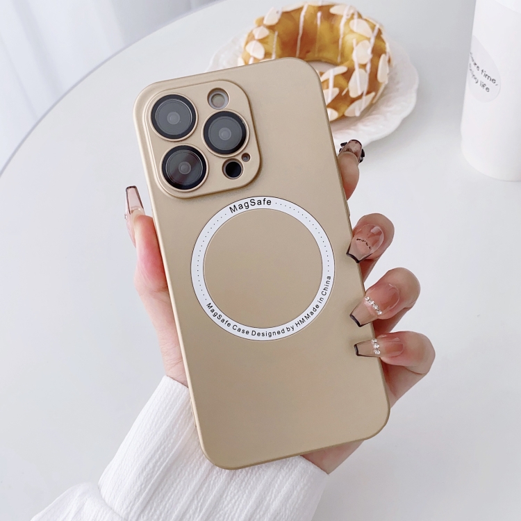 

For iPhone 11 Magsafe Magnetic PC Shockproof Phone Case With Camera Lens(Gold)