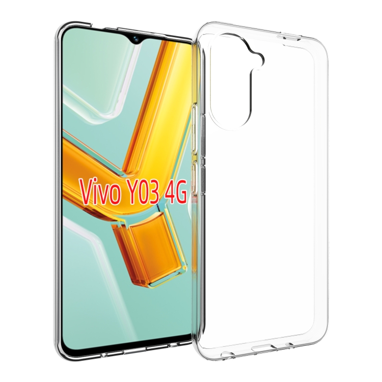 

For vivo Y03 4G Waterproof Texture TPU Phone Case(Transparent)