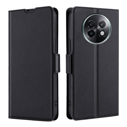 

For Realme 13 Pro 5G Ultra-thin Voltage Side Buckle Horizontal Flip Leather Phone Case(Black)